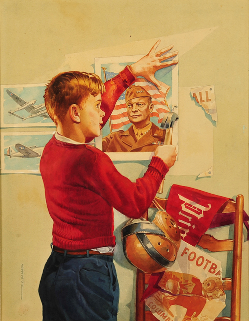 J. C. Damron, ‘Pinning Up Eisenhower, Liberty Magazine Cover’, 1943, The Illustrated Gallery
