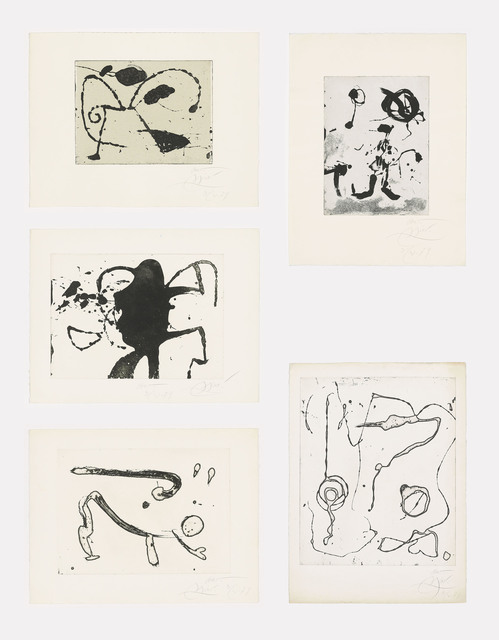 Joan Miró, ‘Ocells de Montroig I-V’, 1979, Christie's