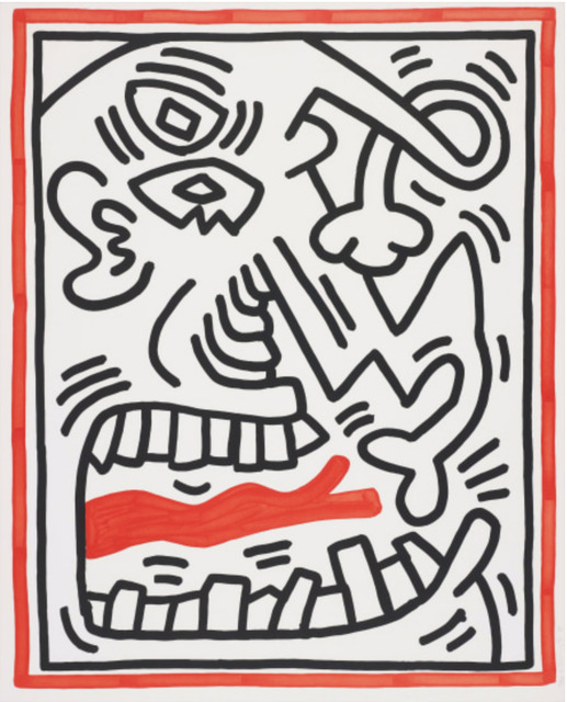 Keith Haring, ‘Untitled, from Three Lithographs (Red Tongue)’, 1985, DTR Modern Galleries