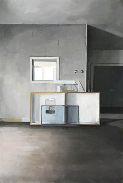Jenny Brillhart, ‘Outside the office, still inside’, 2018, Painting, Oil on Panel, Kuckei + Kuckei