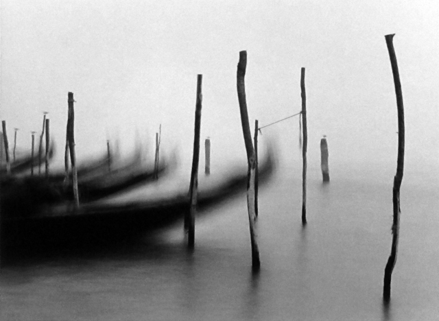Michael Kenna, ‘Gondolas, Venice, Italy.’, Photography, Silver Gelatin Print, Weston Gallery