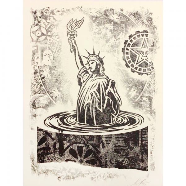 Shepard Fairey, ‘Damaged Sinking Liberty’, 2019, AYNAC Gallery