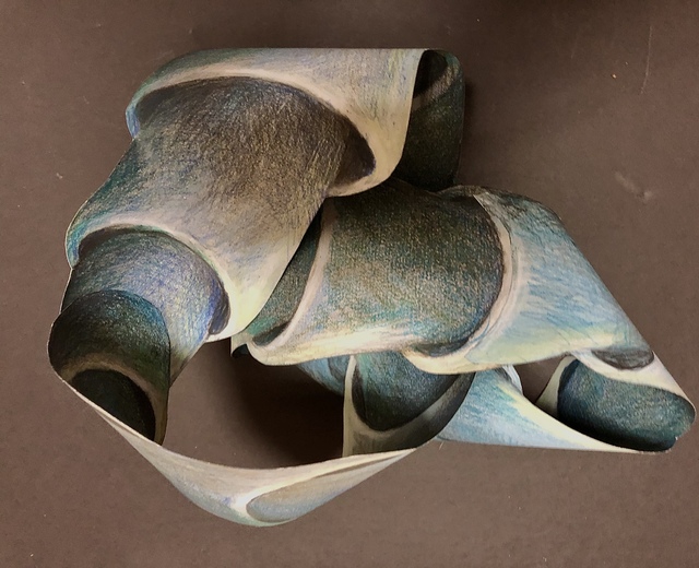 Gillian Bradshaw-Smith, ‘Mobius Strips’, 2020, Painting, Mixed media on paper on wood, Ro2 Art