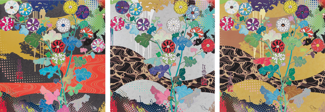 Takashi Murakami, ‘Korin: Dark Matter; Korin: Pure White; and Korin: The Time of Celebration’, 2015, Phillips
