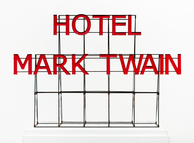 Drew Leshko, ‘Hotel Mark Twain Sign’, 2019, Sculpture, Paper, bass wood, enamel, dry pigment, Paradigm Gallery + Studio