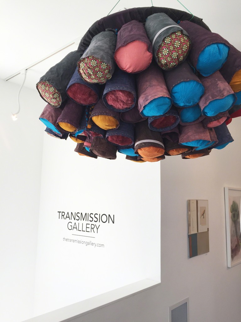Aida Gamez' "Reaching Out," in installation at Transmission Gallery. Aida Gamez' "Reaching Out," in installation at Transmission Gallery.