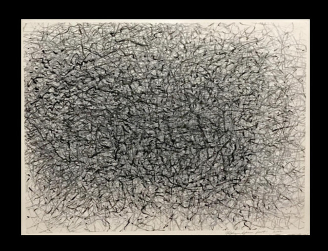 Natalie Alper, ‘January #1’, 2002, Drawing, Collage or other Work on Paper, Mixed media on iridescent ground on paper, Seraphin Gallery