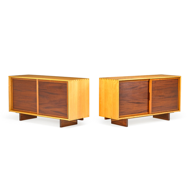 George Nakashima, ‘Rare pair of two-tone Sliding Door cabinets, New Hope, PA’, Rago