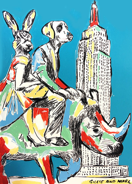Gillie and Marc Schattner, ‘They loved all Rhinos’, 2018, Gillie and Marc Art Gallery