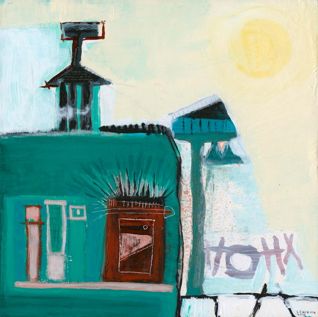Cheryl Finfrock, ‘Daybreak at the Train Depot’, 2012, Painting, Acrylic on claybord, Ro2 Art