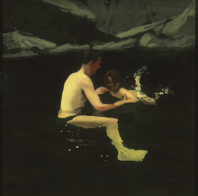 Michael Andrews, ‘Melanie and Me Swimming , 1978 – 1979’, 1978-1979, Painting, Acrylic on canvas, J. Paul Getty Museum