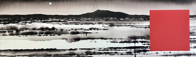 David Middlebrook, ‘Floodplain, China and I’, 2019, Painting, Ink and acrylic on canvas, Art Atrium