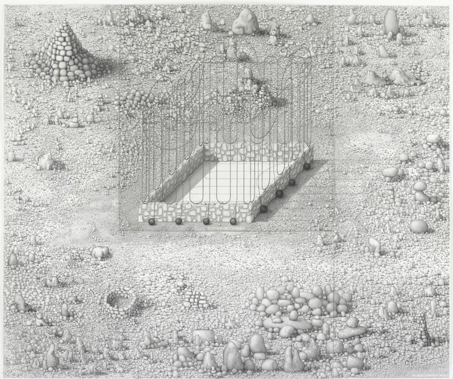 Paul Noble, ‘Family is Infinity (or, Hard Labour)’, 2009-2010, Drawing, Collage or other Work on Paper, Pencil on paper, Gagosian