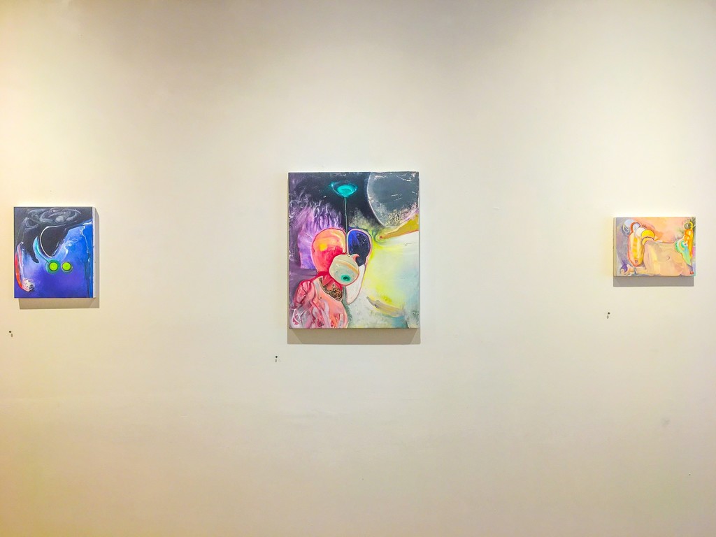 Brian Wood: Paintings installation view at Cross Contemporary Art Aug. 25-Sept 24, 2017 Left to right: "Volute" 14" x 12", "Heartshorn" 24 x 20", "Locks" 9" x 12" © Brian Wood 2017 Brian Wood: Paintings installation view at Cross Contemporary Art Aug. 25-Sept 24, 2017 Left to right: "Volute" 14" x 12", "Heartshorn" 24 x 20", "Locks" 9" x 12" © Brian Wood 2017
