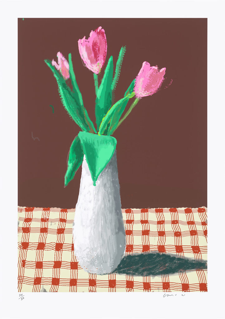 David Hockney - 2nd March 2021, A Closer Look At Some Tulips
