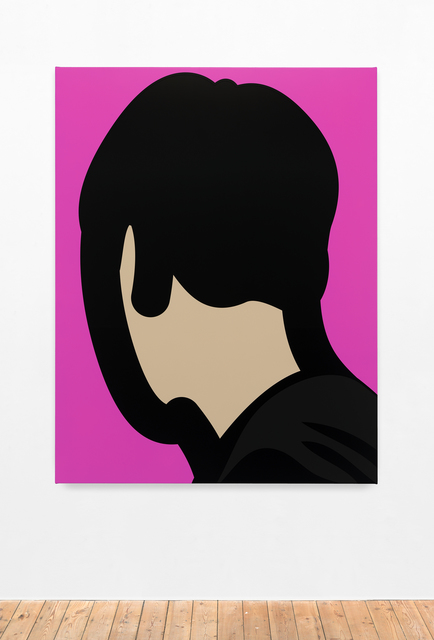 Julian Opie, ‘Man with black T-shirt.’, 2015, Painting, Vinyl on wooden stretcher, Gerhardsen Gerner