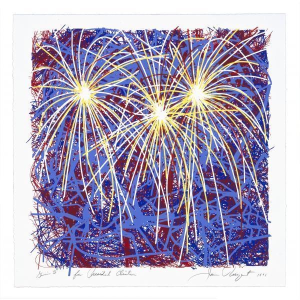 James Rosenquist, ‘Fireworks for President Clinton’, 1996, Print, Screenprint in colors, Upsilon Gallery