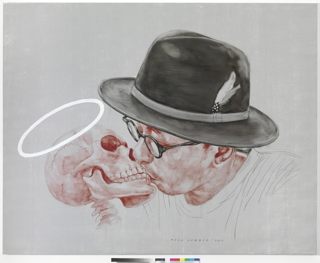 Agus Suwage "The Kiss #5" (2011), oil and acrylic on canvas, 200 x 250 cm Agus Suwage "The Kiss #5" (2011), oil and acrylic on canvas, 200 x 250 cm