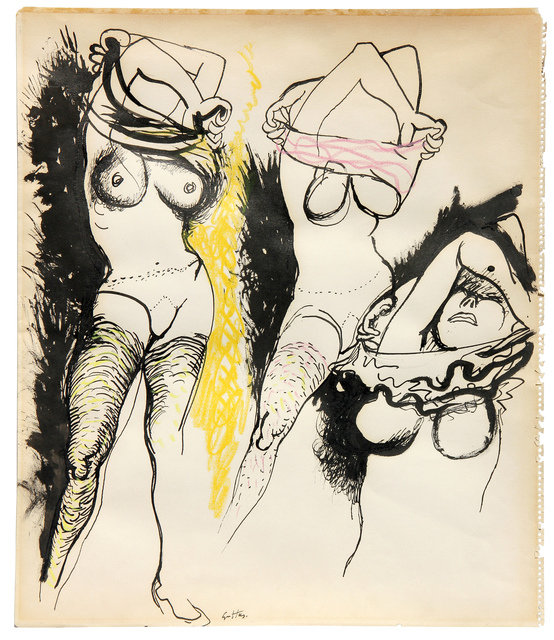 Renato Guttuso, ‘Senza titolo’, Mixed Media, Mixed media on paper, Ambrosiana Casa d'Aste