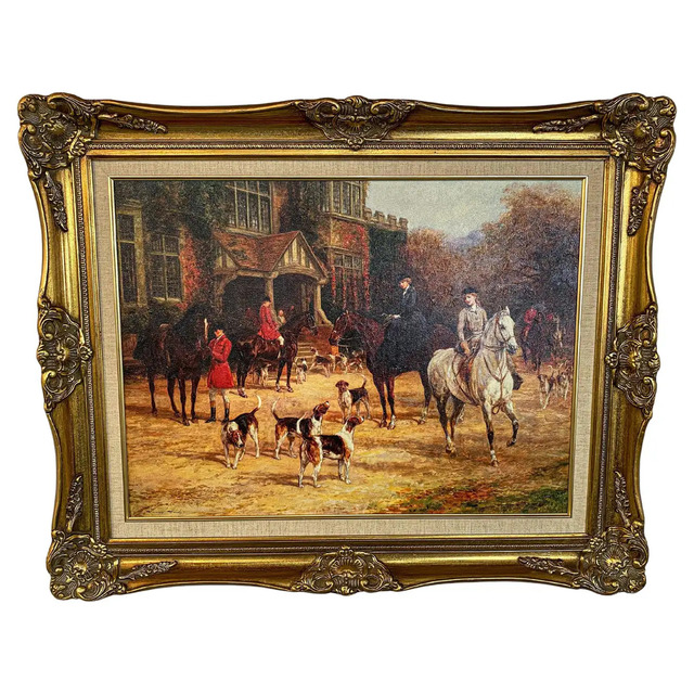 A MATCH／BY HEYWOOD HARDY. 額装76cm57cm 版画 Run To Earth