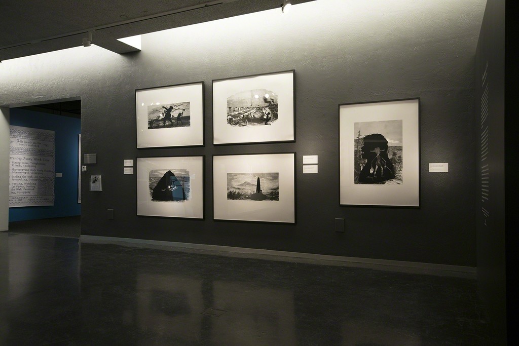 Installation view of "Emancipating the Past: Kara Walker's Tales of Slavery and Power" at Bellevue Arts Museum, Bellevue (2016) Courtesy of Bellevue Arts Museum Installation view of "Emancipating the Past: Kara Walker's Tales of Slavery and Power" at Bellevue Arts Museum, Bellevue (2016) Courtesy of Bellevue Arts Museum