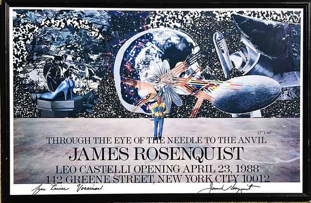 James Rosenquist, ‘Rosenquist at Leo Castelli, Hand Signed ’, 1988, Ephemera or Merchandise, Offset Lithograph Poster (Hand Signed and Dedicated). Framed., Alpha 137 Gallery