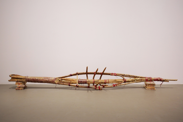 Zai Kuning, ‘Hunting for hunters’, 2017, Mixed Media, (wax, rattan, string, books), Ota Fine Arts