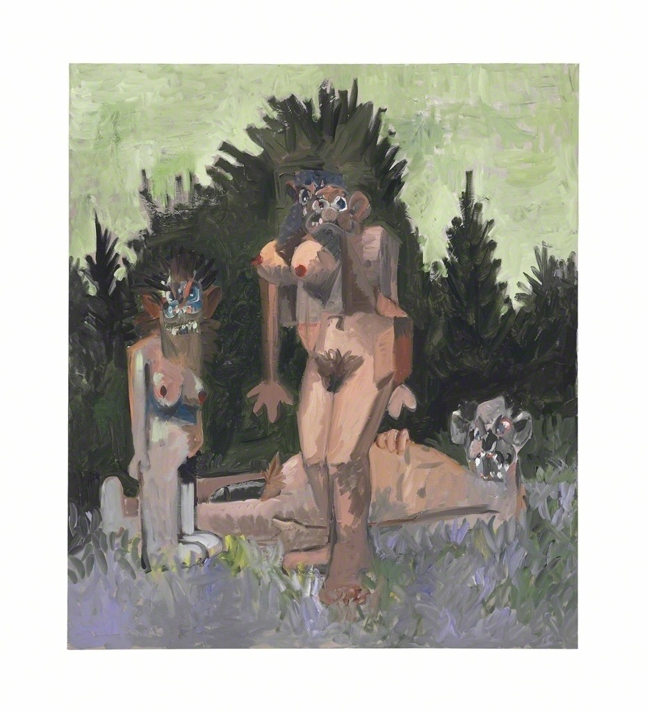 George Condo - Three Figures in a Garden