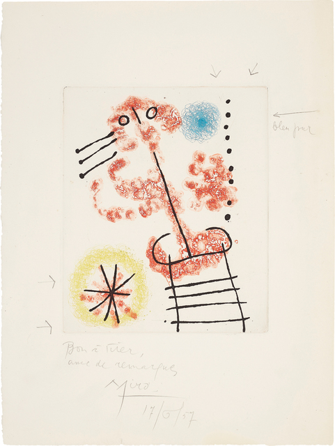 Joan Miró, ‘Feuilles éparses (Scattered Leaves): one plate’, 1957/1965, Phillips