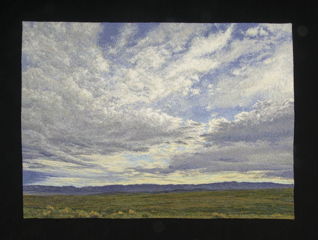 Carol Shinn, ‘Sky With Clouds’, 2020, Textile Arts, Embroidery, Duane Reed Gallery