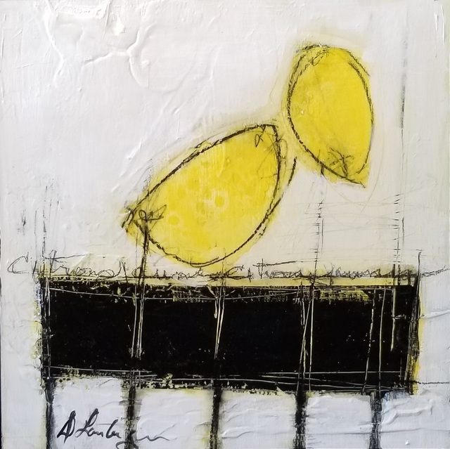 Danielle Lanteigne, ‘Citrons sur Table Noire I’, 2020, Painting, Acrylic on Canvas, Thompson Landry Gallery