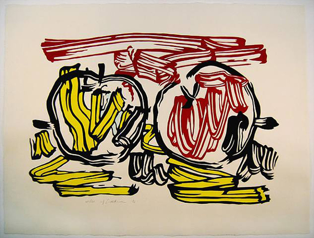 Roy Lichtenstein, ‘Red and yellow Apple’, 1983, Print, Woodcut on handmade Iwano Kizuki Hosho paper, Gregg Shienbaum Fine Art
