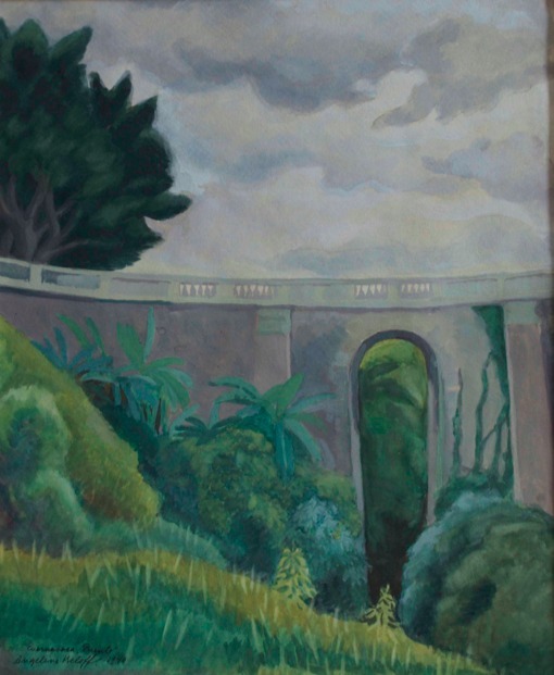 Angelina Beloff, ‘Puente de Cuernavaca’, 1940, Drawing, Collage or other Work on Paper, Gouache on paper / Gouache sobre papel, Andrés Siegel / Arte