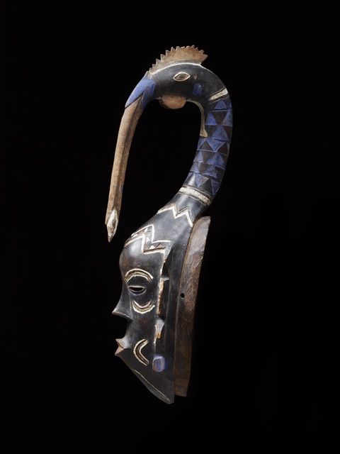 ‘Masque zuhu avec tête d'oiseau (Zuhu bird's head crest mask)’, c-1920, Musée du quai Branly
