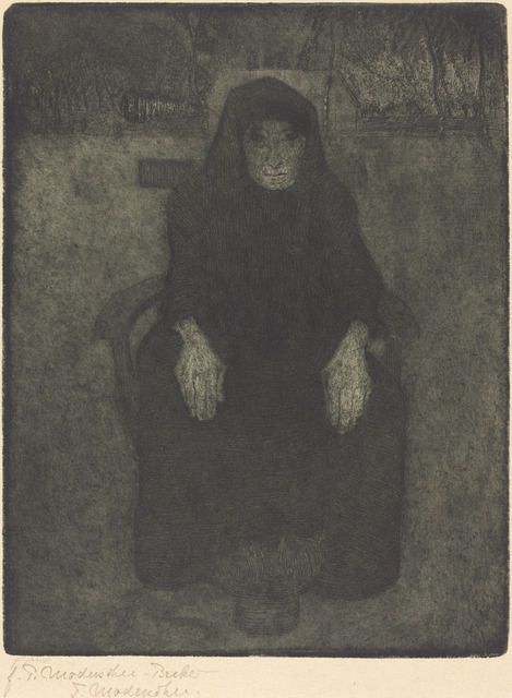 Paula Modersohn-Becker, ‘Old Woman’, posthumous printing after 1919 by Felsing, National Gallery of Art, Washington, D.C.
