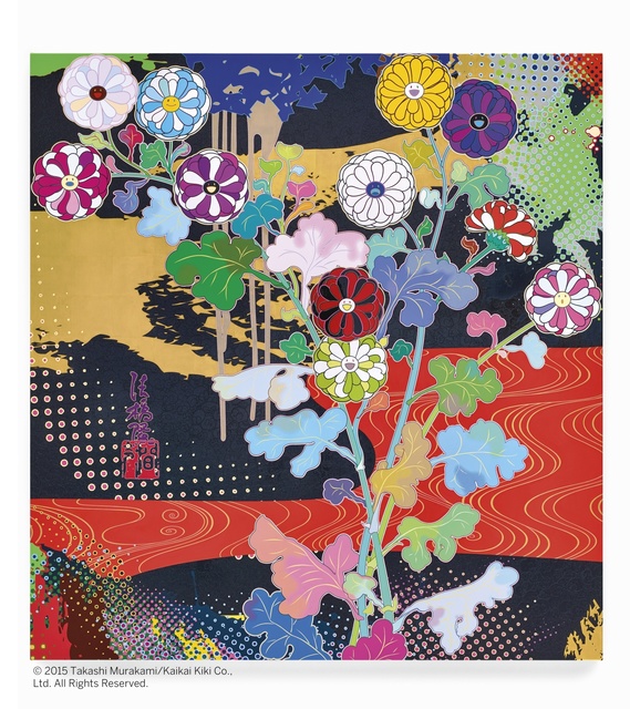 Takashi Murakami, ‘Korin: Dark Matter’, 2016, Print, Offset lithograph in colors with cold stamp and spot varnishing on smooth wove paper, Lougher Contemporary