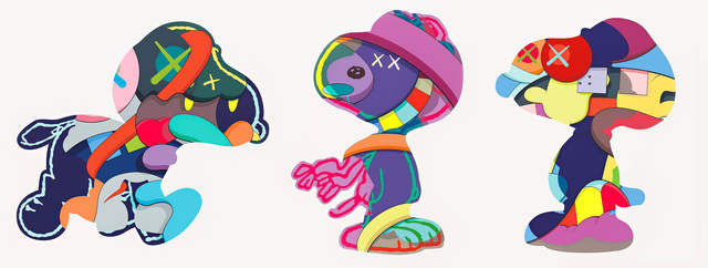 KAWS, ‘NO ONE'S HOME, STAY STEADY, THE THINGS THAT COMFORT (complete set of 3 works)’, 2015, Print, Screenprint on Saunders Waterford 425g HP Hi White Paper, Carroll Art