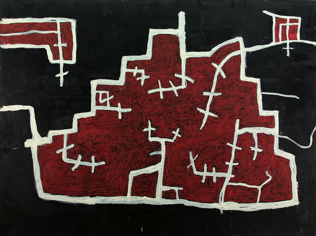 Chuck Webster, ‘Untitled (black and red)’, 2012, Painting, Oil on panel, Saatchi Gallery Benefit Auction