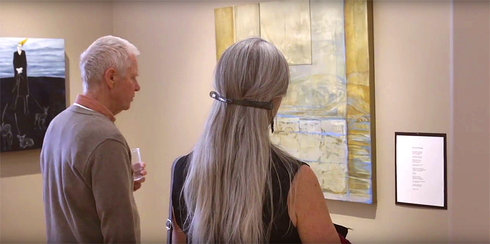 Original poetry created for each piece by a New Mexico poet were displayed alongside the artwork Original poetry created for each piece by a New Mexico poet were displayed alongside the artwork