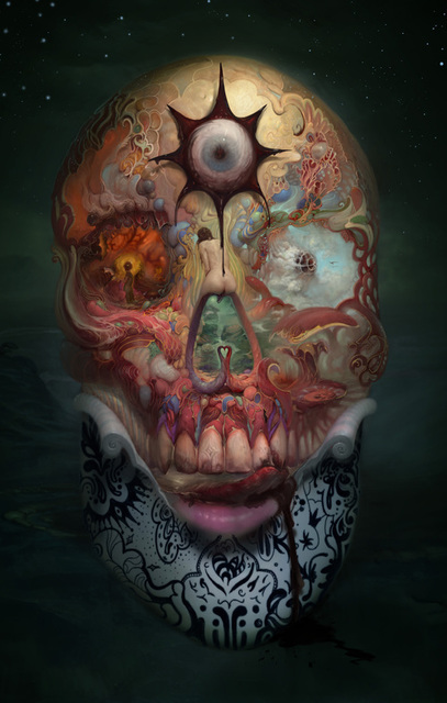 Burton Gray, ‘Skull’, Painting, Ultra Chrome Print, Cradled Panel, Art Resin, Frame, bG Gallery