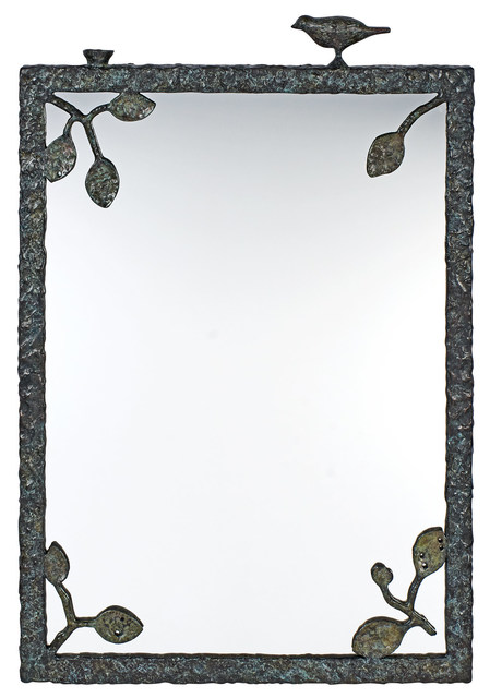 ‘Diego Giacometti Patinated Bronze Miroir aux Feuilles et Oiseau’, Design/Decorative Art, Doyle