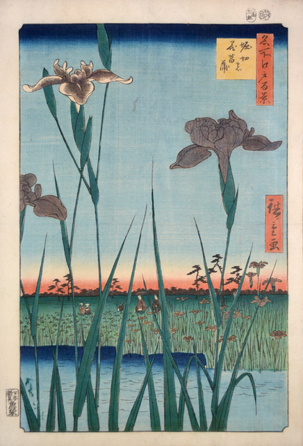 Utagawa Hiroshige (Andō Hiroshige), ‘Iris Garden at Horigiri’, 1857, Ronin Gallery