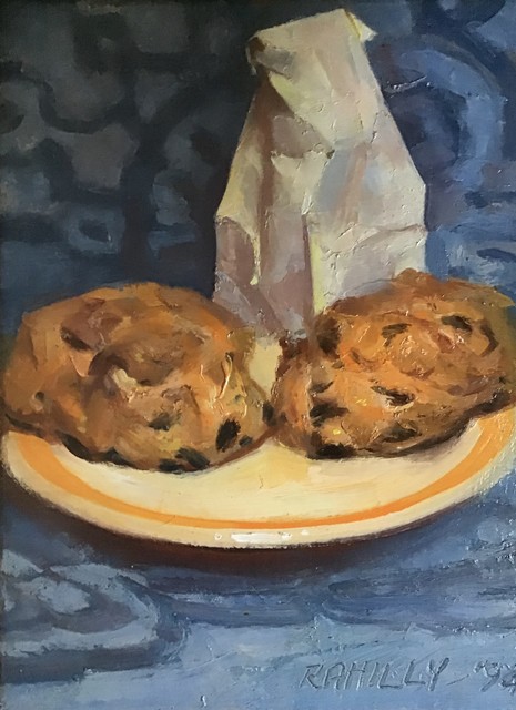 Paul Rahilly, ‘Scones with White Bag’, 1994, Painting, Oil on canvas, Gallery NAGA