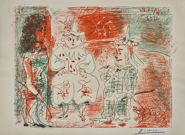 Pablo Picasso, ‘L'Ecuyère et les Clowns’, 1961, Print, Lithograph on Arches paper, Galerie Jean-François Cazeau
