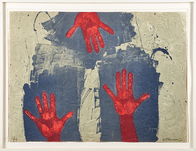 Rufino Tamayo, ‘Manos sobre fondo azul’, 1979, Rago