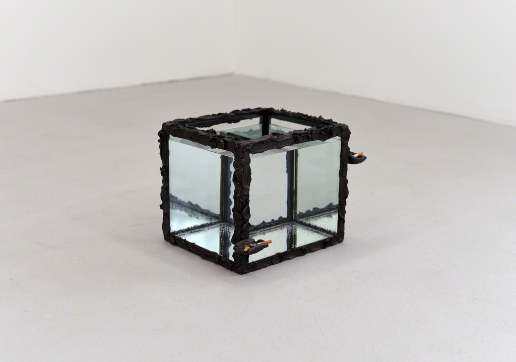 Angelika Loderer, Untitled (Aschenbecher), aeruginous aluminium, glass, water, 2015, 33 x 33 x 38 cm, unique Angelika Loderer, Untitled (Aschenbecher), aeruginous aluminium, glass, water, 2015, 33 x 33 x 38 cm, unique
