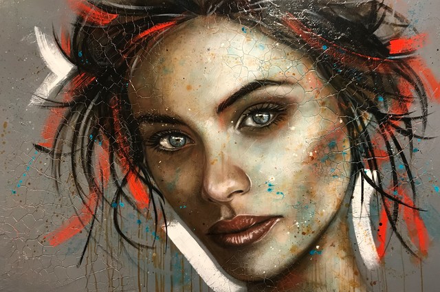 Harold Aspers, ‘Nimeesha 2’, 2018, Painting, Acrylic, varnish on woodpanel, Tiny's Galerie