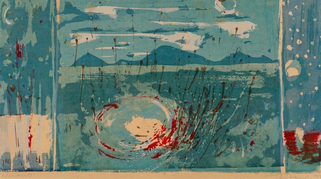 Wayne Thiebaud, ‘Elements’, 1955, Print, Monotype in colors on laid paper, Heritage Auctions