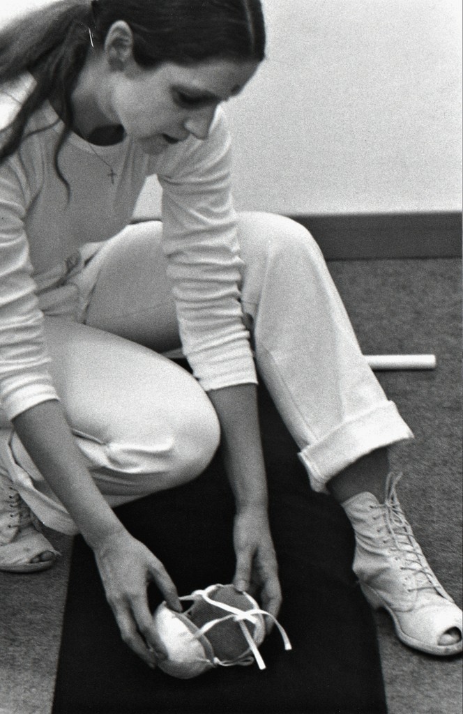 Performance: The White Ball, 1978, Archive Linda Christanell Performance: The White Ball, 1978, Archive Linda Christanell