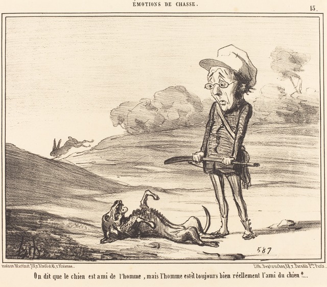 Honoré Daumier, ‘On dit que le chien est ami de l'homme...’, 1855, National Gallery of Art, Washington, D.C.